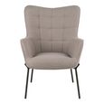 Glasgow Accent Armchair - Stone Fabric