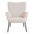 Glasgow Armchair - White Faux Lambskin