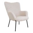 Glasgow Armchair - White Faux Lambskin