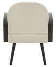 Hala Armchair - Natural Velvet Fabric Upholstered
