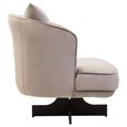 Hale Lounge Chair - Swivel - Grey Velvet Fabric