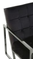 Hana Armchair - Black Velvet with Chrome Frame