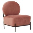 Haya Retro Chair - Dusky Rose Velvet Fabric