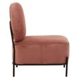 Haya Retro Chair - Dusky Rose Velvet Fabric