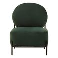 Haya Retro Chair - Green Velvet Fabric