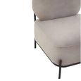 Haya Retro Chair - Mink Velvet Fabric