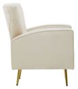 Hayley Armchair - Natural Velvet with Gold Metal Legs