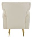 Hayley Armchair - Natural Velvet with Gold Metal Legs