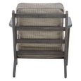 Hector Armchair - Grey Fabric with Black American Oak
