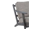 Hector Armchair - Grey Fabric with Black American Oak