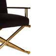 Hendricks Chair - Black Velvet Fabric with Gold Metal