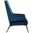 Henia Armchair - Blue Velvet Fabric