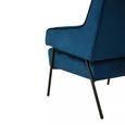 Henia Armchair - Blue Velvet Fabric