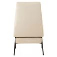 Henia Armchair - Cream Velvet Fabric