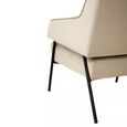 Henia Armchair - Cream Velvet Fabric