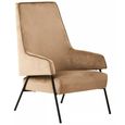 Henia Armchair - Mink Velvet Fabric