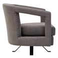 Hestia Armchair - Swivel - Ash Velvet Fabric