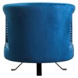 Hestia Armchair - Swivel - Blue Velvet Fabric