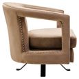 Hestia Armchair - Swivel - Mink Velvet Fabric