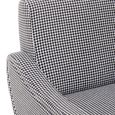 Holli Armchair - Black and White Fabric