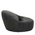 Hoxton Accent Chair - Curved - Black Leather