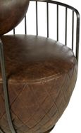 Hoxton Swivel Chair - Brown Leather