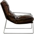Hoxton Lounge Chair - Distressed Brown Leather