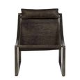 Hoxton Lounge Chair - Distressed Ebony Leather