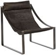 Hoxton Lounge Chair - Distressed Ebony Leather