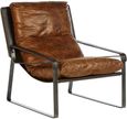 Hoxton Lounge Chair - Distressed Light Brown Leather