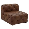 Hoxton Lounge Chair - Vintage Brown Tufted Leather