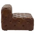 Hoxton Lounge Chair - Vintage Brown Tufted Leather