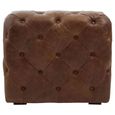Hoxton Lounge Chair - Vintage Brown Tufted Leather