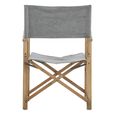 Hugh Chair - Grey Linen Fabric with American Oak
