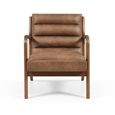 Inca Armchair - Achilles Brown Faux Leather
