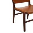 Inca Chair - Antique Brown Leather with Teak Wood