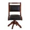 Inca Chair - Swivel - Black Leather