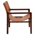 Inca Chair - Brown Leather with Teak Wood - Sling