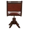 Inca Chair - Brown Leather with Teak Wood - Swivel