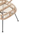 Java Chair - Natural Rattan with Black Metal - Scalloped Back