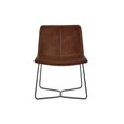Joren Lounge Chair - Tan Brown Faux Leather