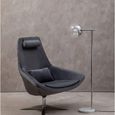 Kalo Chair - Curved - Grey Velvet Fabric