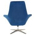 Kalo Chair - Curved - Navy Velvet Fabric