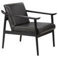 Kendari Lounge Chair - Black Leather