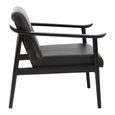 Kendari Lounge Chair - Black Leather