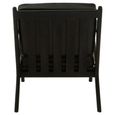 Kendari Armchair - Black Leather with Teak Wood