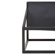 Kendari Chair - Black Leather with Teak Wood - Cubic Frame