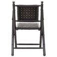 Kendari Armchair - Black Strapped Leather with Teak Wood