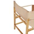 Kendari Lounge Chair - Cream Leather with Teak Wood
