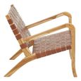 Kendari Lounge Chair - Dark Brown Leather with Teak Wood